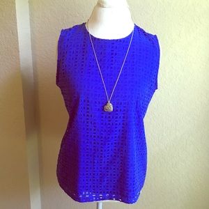 Cynthia Rowley Laser Cut Blouse